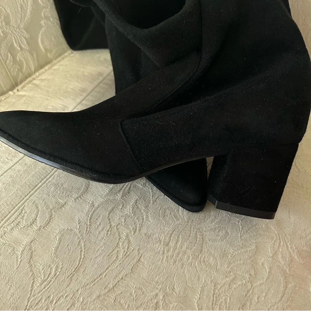 Stuart Weitzman Daphne over the knee black suede boots